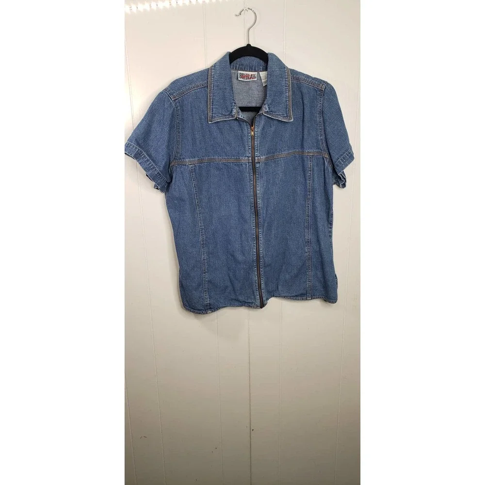 Bill Blass Woman Jean Shirt Pre-loved Plus Size 1x - Picture 3 of 6